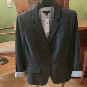 Anne Klein Charcoal Blazer, Pants And Pencil Skirt Suit.